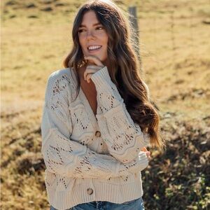 Neuflora Daphne cream cardigan